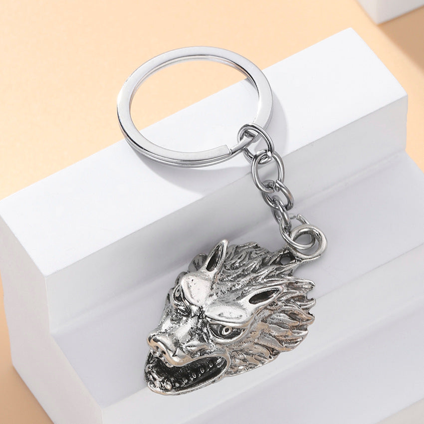 Wholesale Metal Wolf Head Keychain